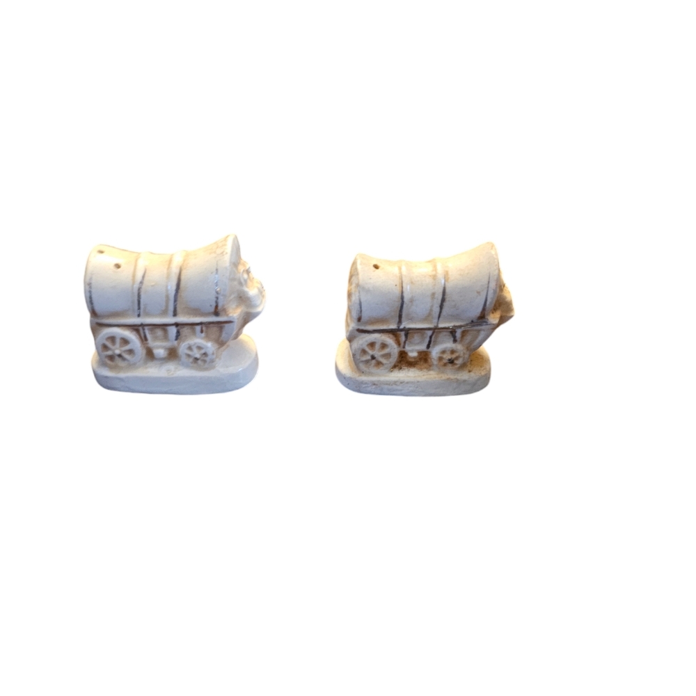 Stagecoach salt and pepper shakers